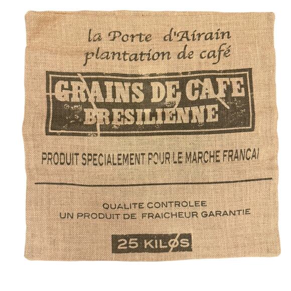 Surya 100% Jute Pillow Cover Throw Accent Beige Rustic Grain Bag 17" x17" Square - Picture 1 of 7